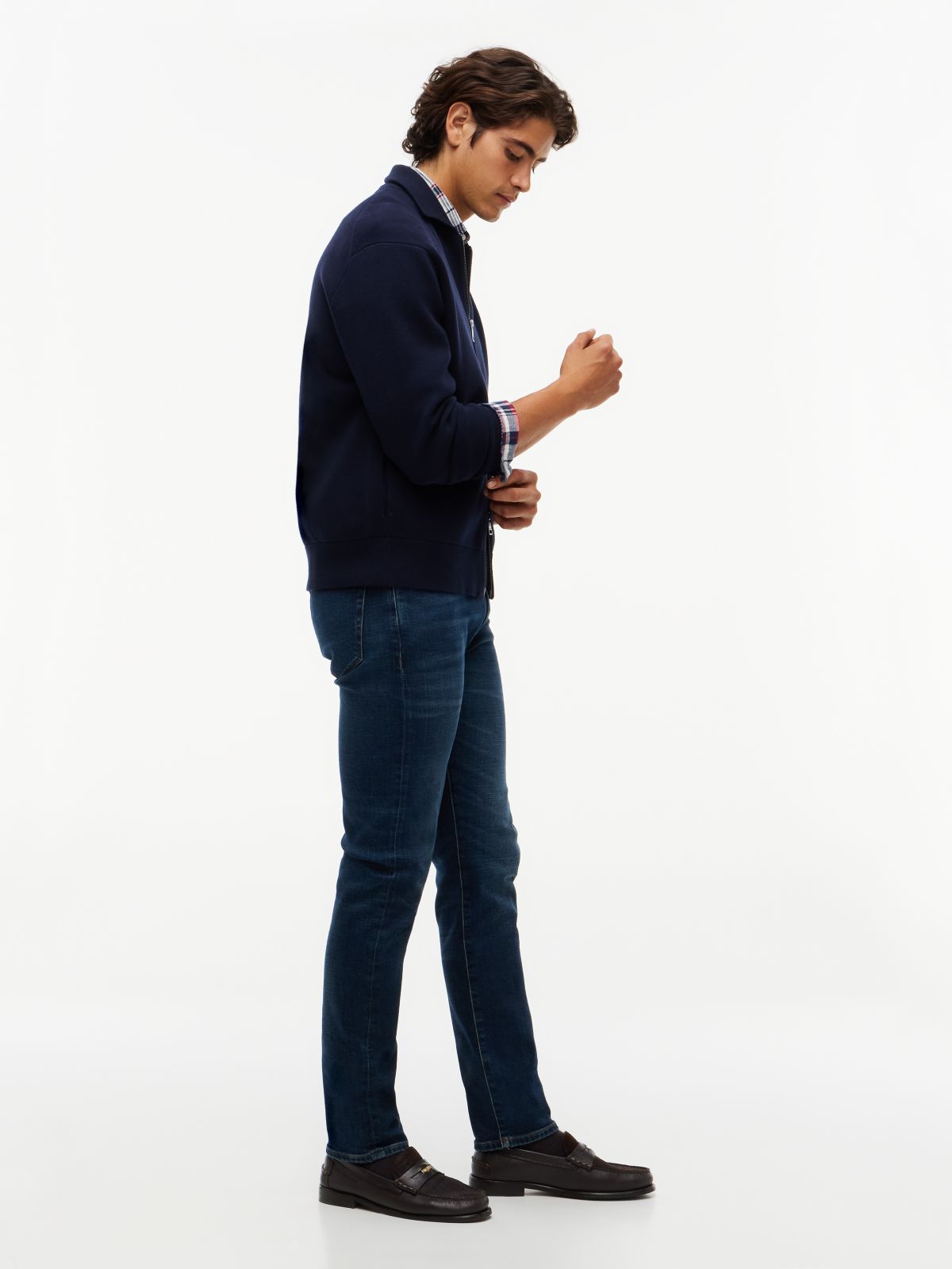 Denton Slim Straight Leg Faded Jeans — Denim