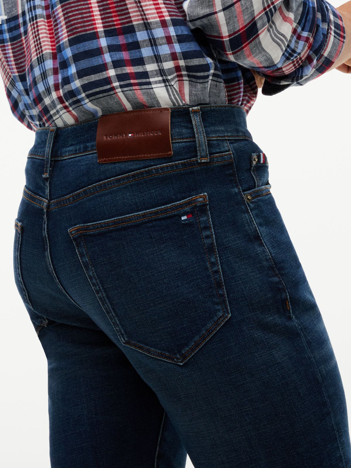 Denton Slim Straight Leg Faded Jeans — Denim