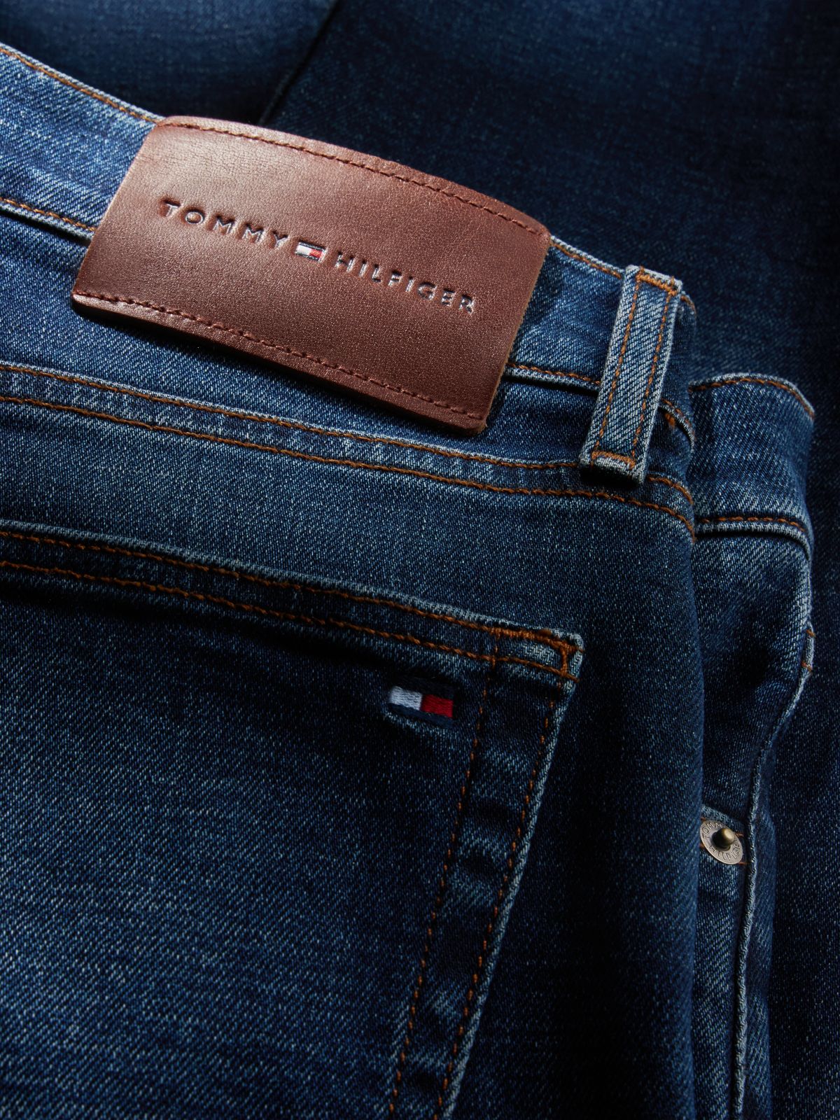 Denton Slim Straight Leg Faded Jeans — Denim