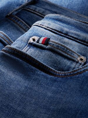 jean bleecker à effet délavé denim pour hommes tommy hilfiger