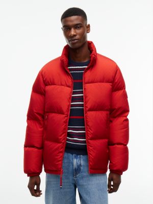 doudoune réversible à motif en jacquard red pour hommes tommy hilfiger