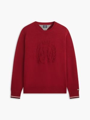 rood new york label trui van lyocellmix voor heren - tommy hilfiger
