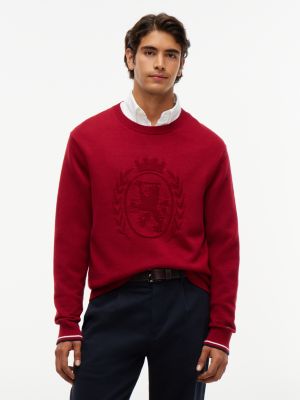 red new york label trui van lyocellmix voor heren - tommy hilfiger