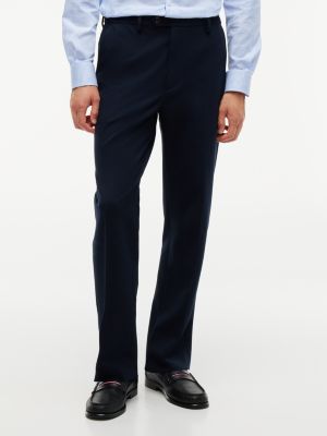blue new york label performance jersey trousers for men tommy hilfiger