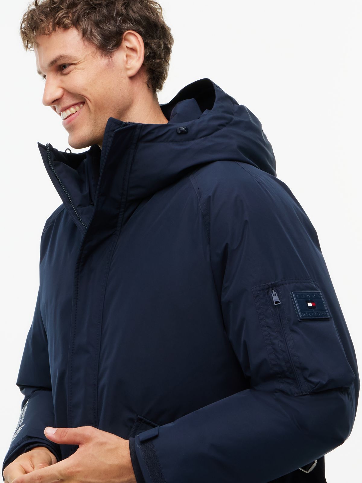 Down Hooded Parka — Blue