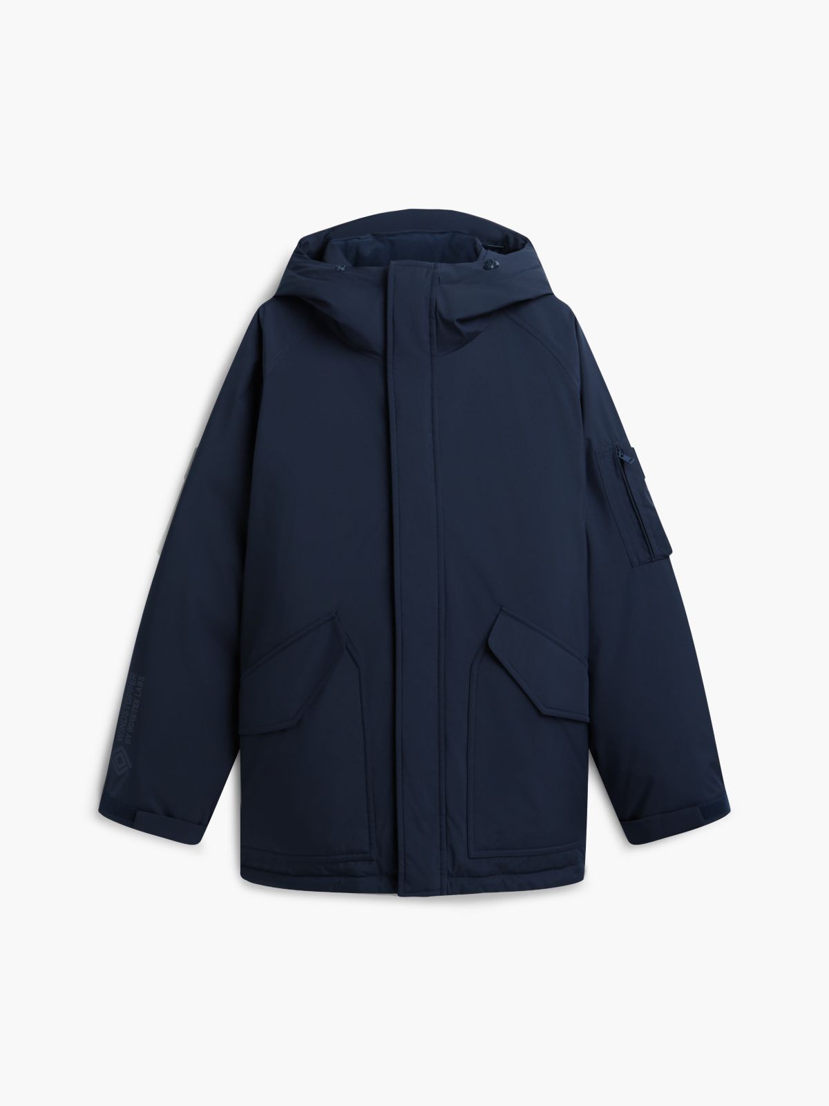 Down Hooded Parka — Blue