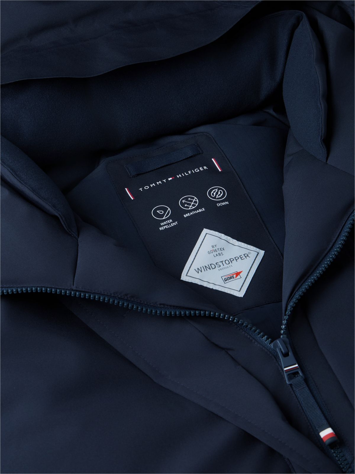 Down Hooded Parka — Blue