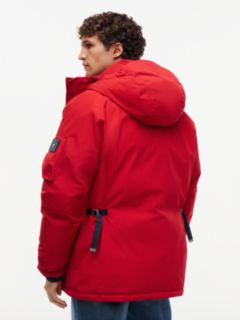 Down Hooded Parka — Red 6