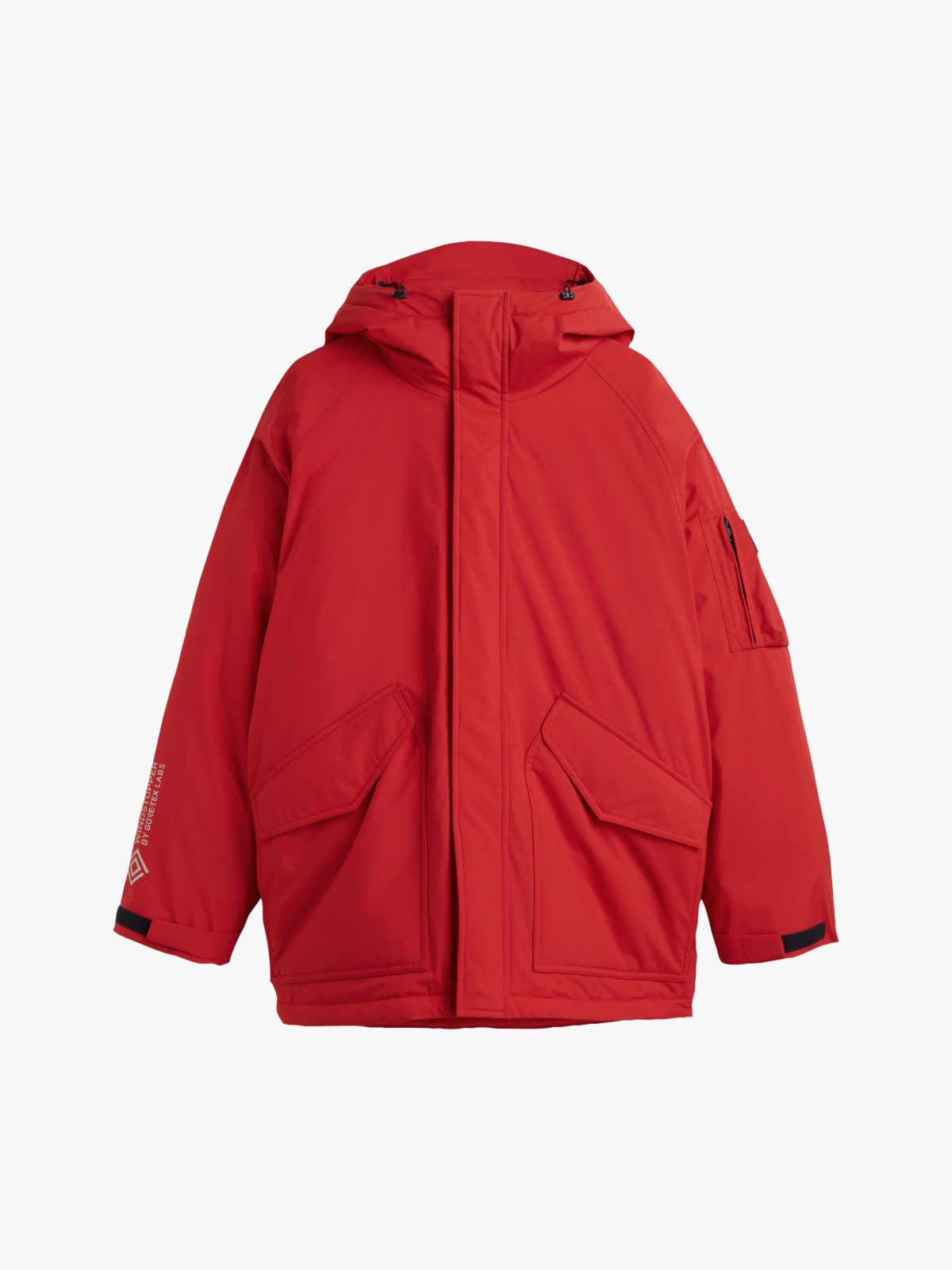 Down Hooded Parka — Red