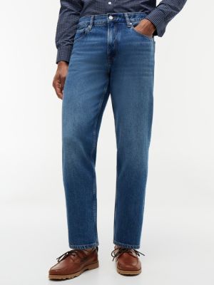  regular tapered leg jeans mit whisker-effekt für herren - tommy hilfiger