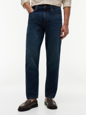 regular tapered leg jeans mit fade-effekt für herren - tommy hilfiger
