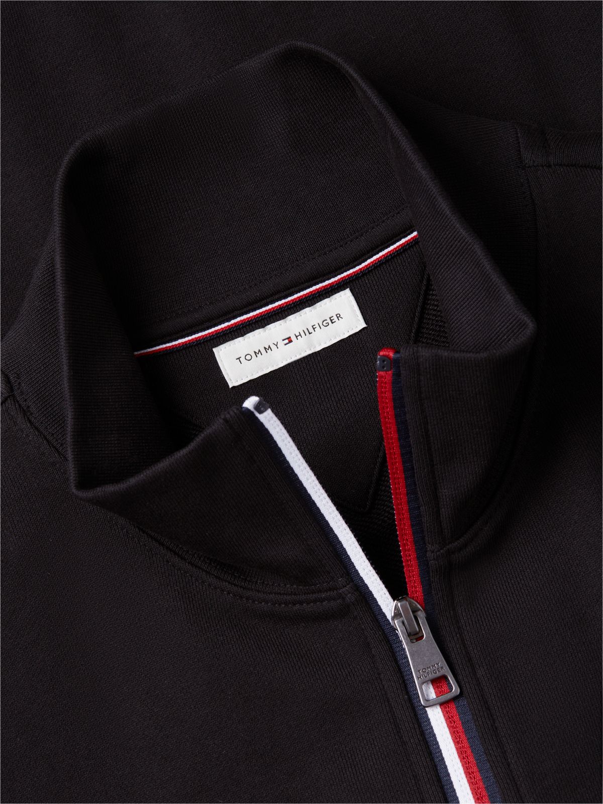 Global Stripe Terry Track Jacket — Black