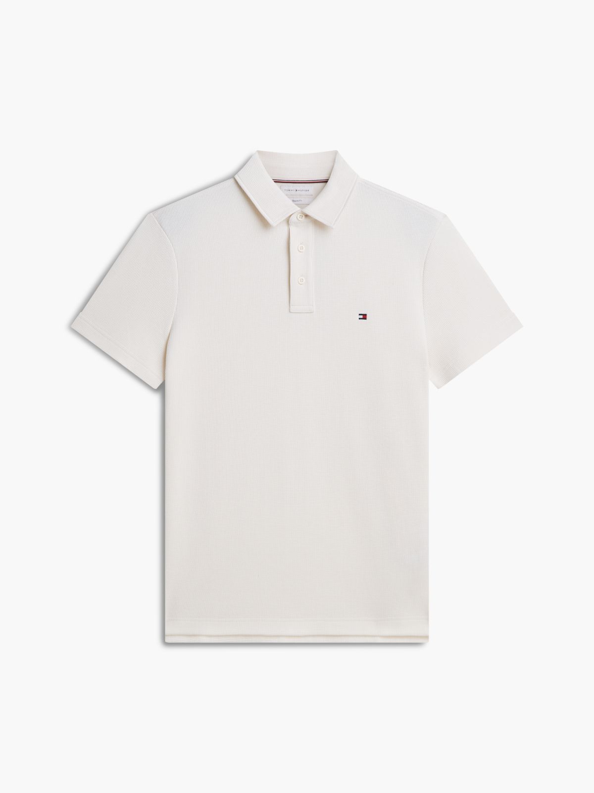 Regular Fit Waffle Knit Polo Shirt — Yellow
