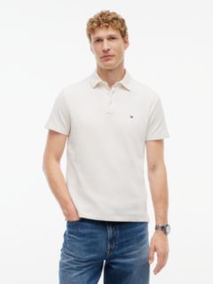 Regular Fit Waffle Knit Polo Shirt — Yellow 1