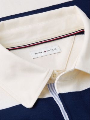 yellow rugby stripe jersey sweatshirt for men tommy hilfiger