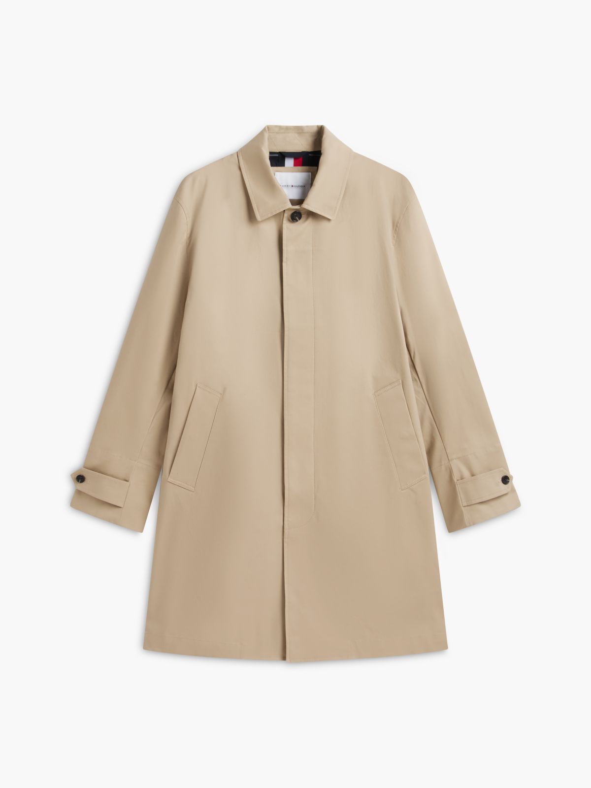 Twill Relaxed Car Coat — Beige