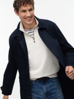Twill Relaxed Car Coat — Blue 4