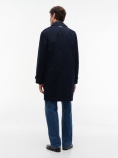 Twill Relaxed Car Coat — Blue 5