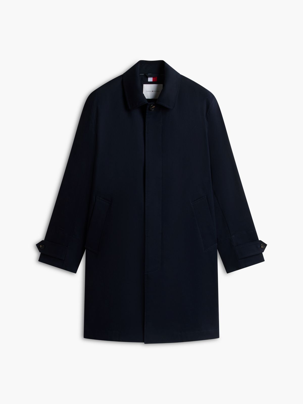 Twill Relaxed Car Coat — Blue