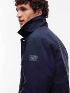 Corduroy Collar Padded Ripstop Barn Jacket — Blue 3