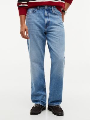 denim river relaxed straight faded jeans for men tommy hilfiger