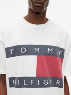 Flag Logo Oversized Jersey T-Shirt — White 3