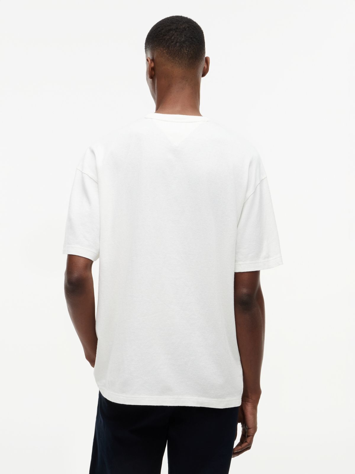Flag Logo Oversized Jersey T-Shirt — White