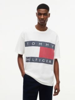 Flag Logo Oversized Jersey T-Shirt — White 1