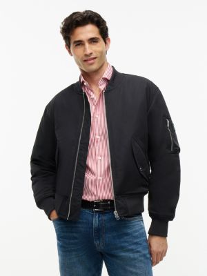 black padded bomber jacket for men tommy hilfiger