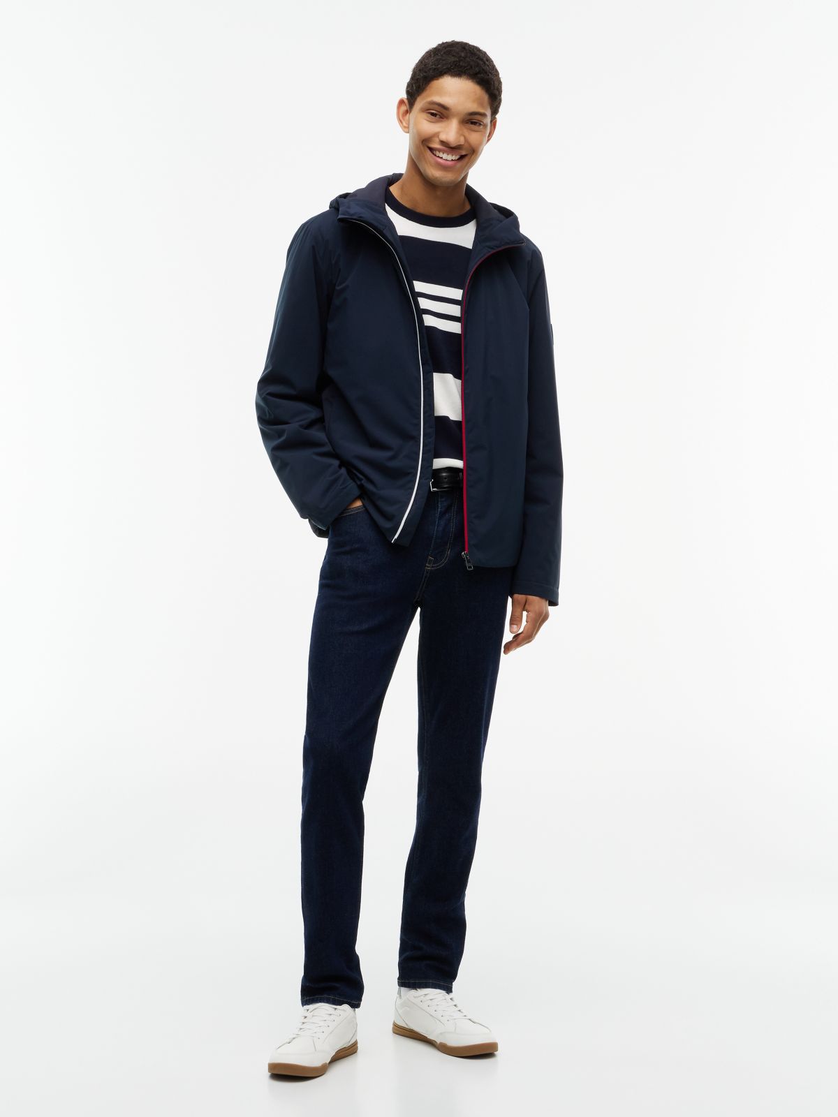 Lightweight Hooded Padded Jacket — Blue