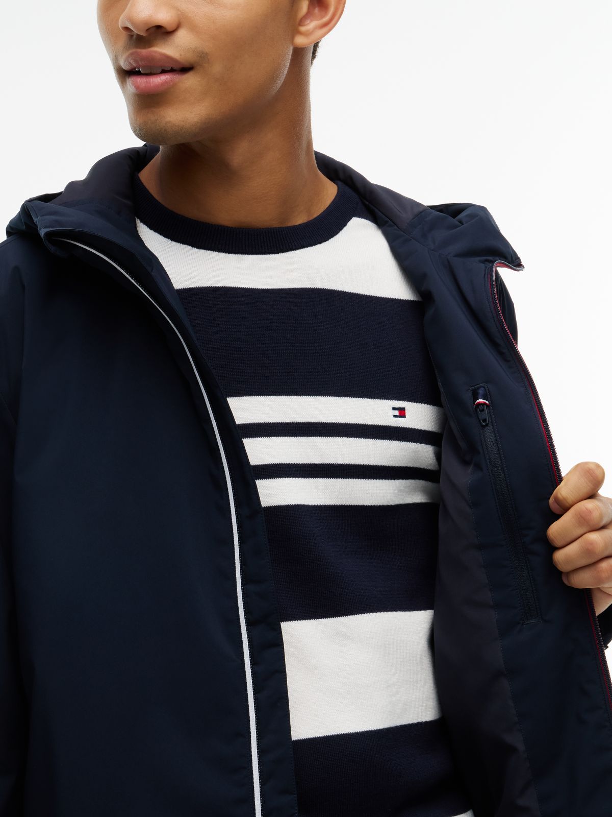 Lightweight Hooded Padded Jacket — Blue