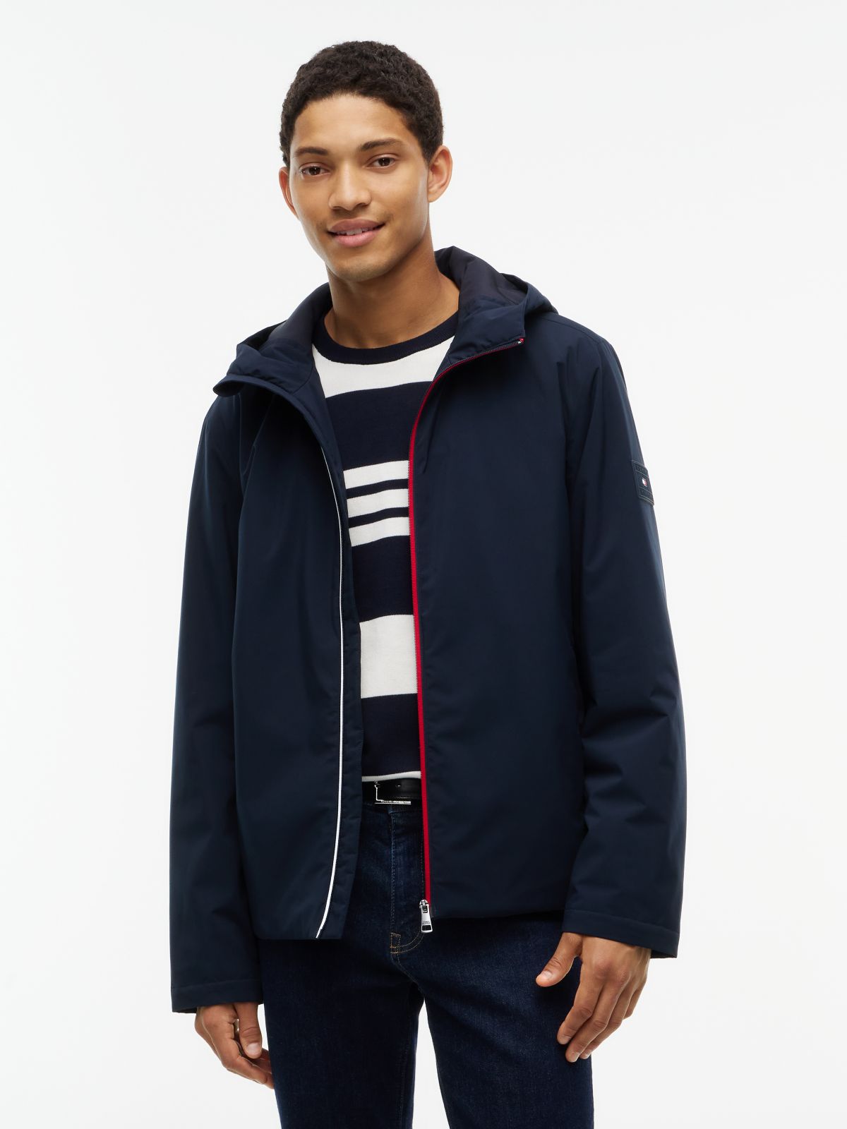 Lightweight Hooded Padded Jacket — Blue