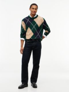 Argyle Flag Embroidery Relaxed Jumper — Green 2