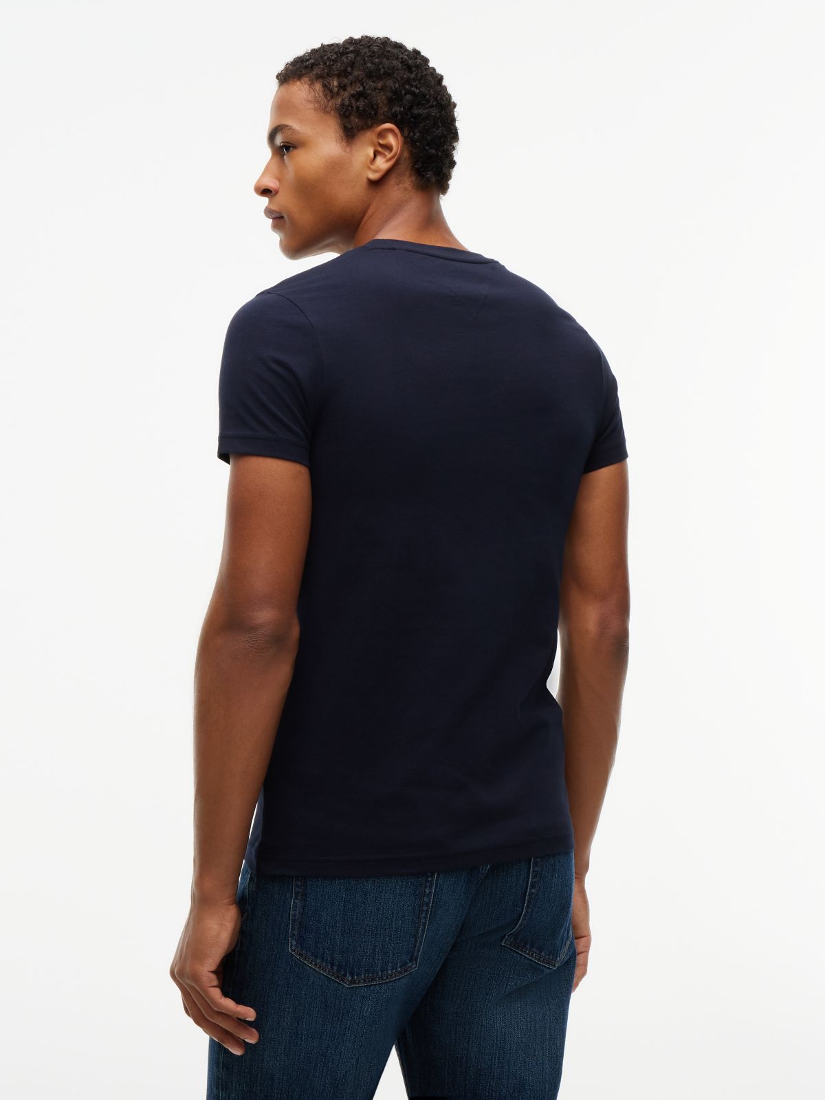 Logo Slim Jersey T-Shirt — Blue
