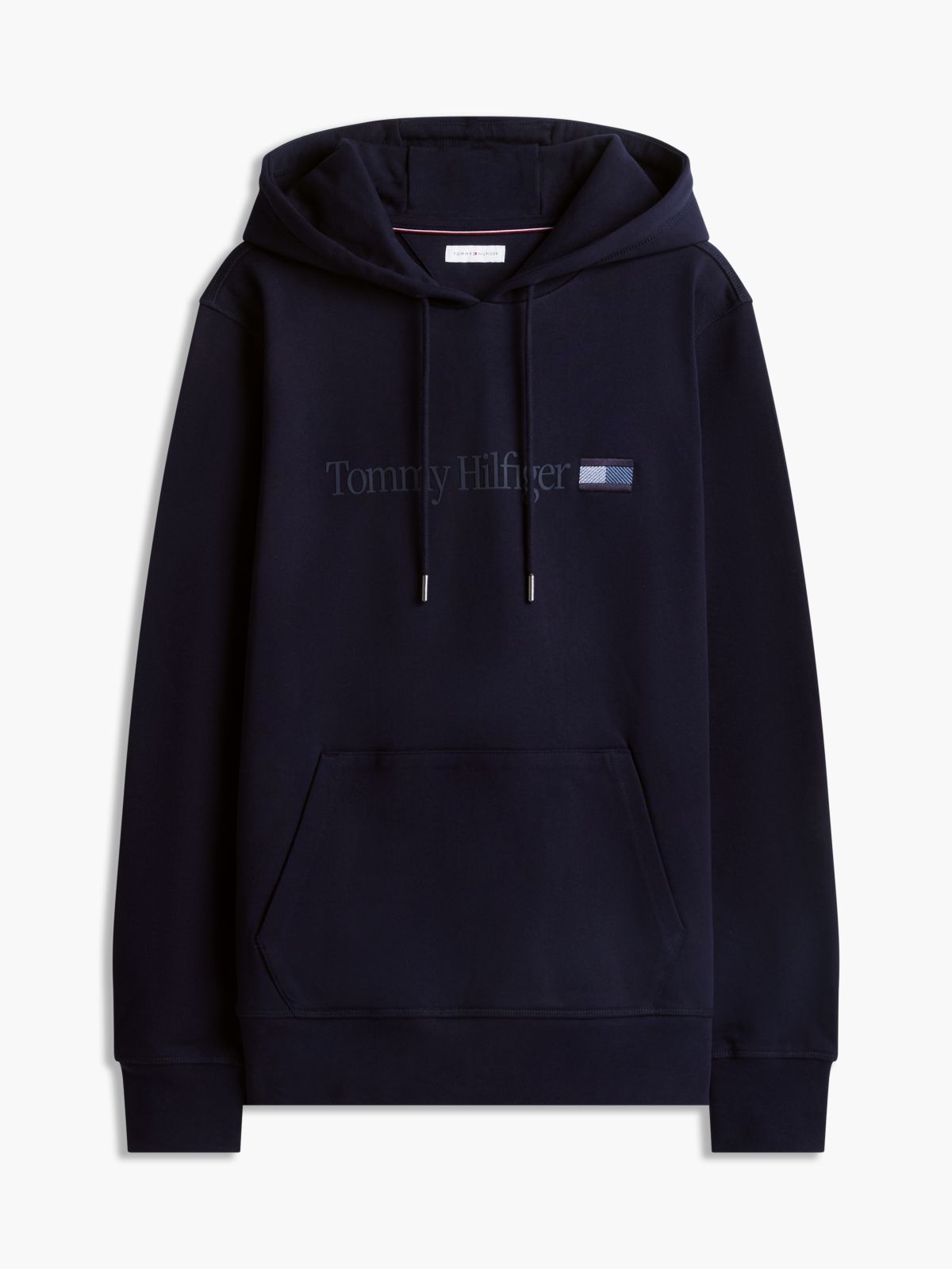 Logo Terry Drawstring Hoody — Blue