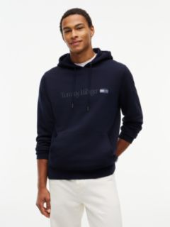 Logo Terry Drawstring Hoody — Blue 1