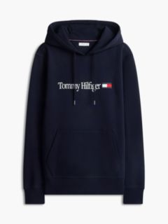 Logo Terry Drawstring Hoody — Blue 5