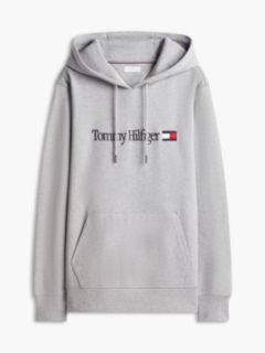 Logo Terry Drawstring Hoody — Grey 5
