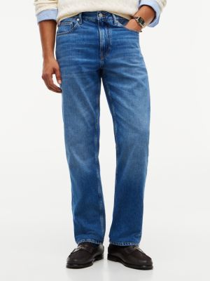 denim dover regular straight leg whiskered jeans for men tommy hilfiger