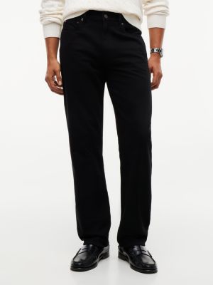 denim dover regular straight black jeans for men tommy hilfiger