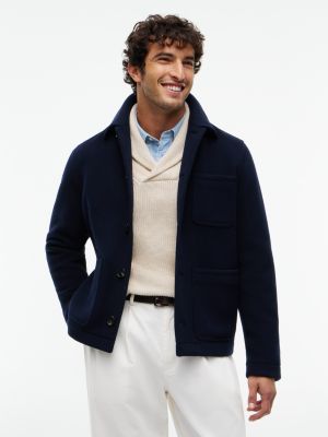 blue chore jack van wol met kasjmier voor heren - tommy hilfiger