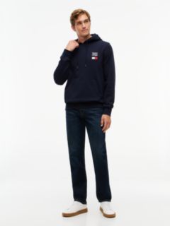 Stack Logo Terry Drawstring Hoody — Blue 2