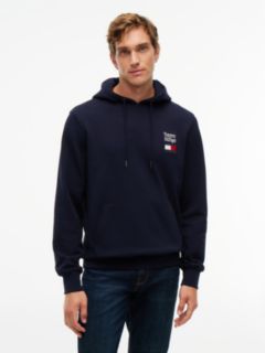 Stack Logo Terry Drawstring Hoody — Blue 1