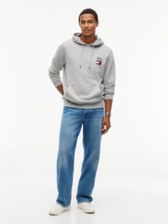 Stack Logo Terry Drawstring Hoody — Grey 2