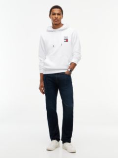 Stack Logo Terry Drawstring Hoody — White 2