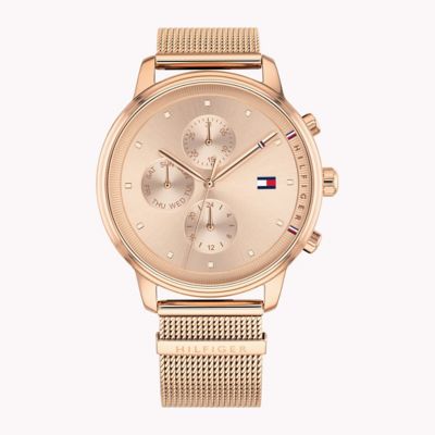 tommy hilfiger rose gold trainers