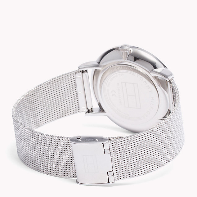 grey zegarek ze stali nierdzewnej z trzema tarczami dla kobiety - tommy hilfiger