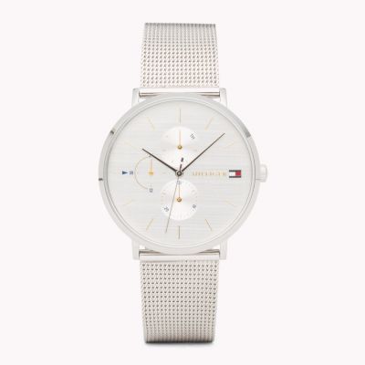 Reloj de acero inoxidable con subesferas, Gris