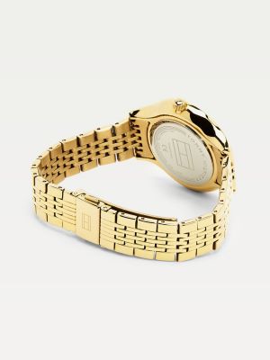 tommy hilfiger gold plated watch