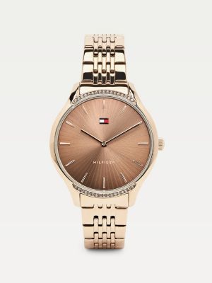 tommy hilfiger rose gold watch